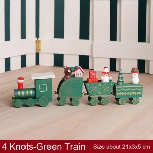 4 Piece Dark Green Christmas Train