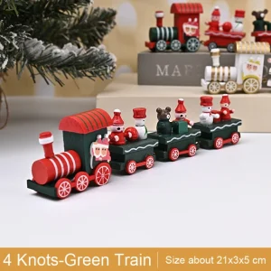 4 Piece Green/Red Christmas Train