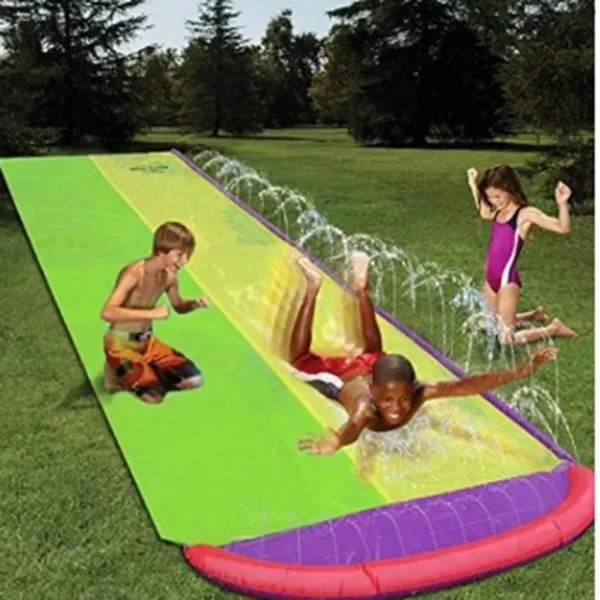 SplashZone Inflatable Lawn Water Slide – Double Lane