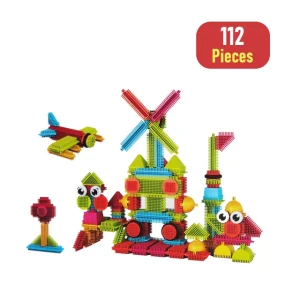 112 Piece Creative Bristle Blocks