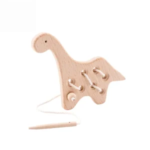 Wooden Dinosaur Threading Toy