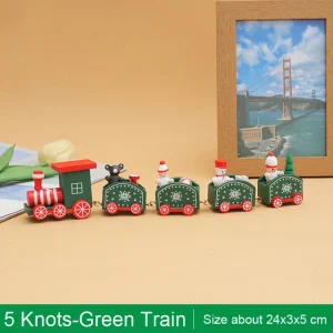 5 Piece Green Christmas Train