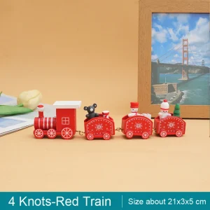 4 Piece Red Christmas Train