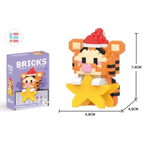 Christmas Tigger Micro Building Blocks