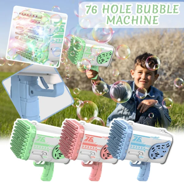 88 Holes Electric Rocket Bubble Gun