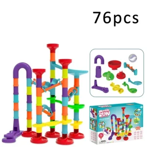 76 Piece Marble Run Racetrack