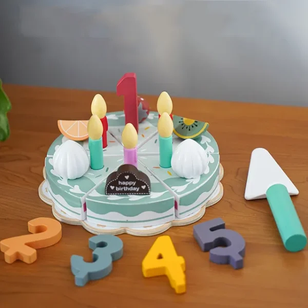 Wooden Birthday Cake Playset