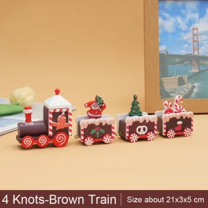 4 Piece Brown Christmas Train