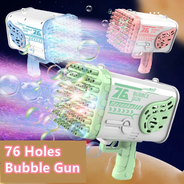 88 Holes Electric Rocket Bubble Gun