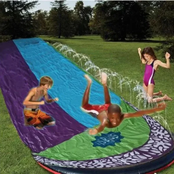 SplashZone Inflatable Lawn Water Slide – Double Lane