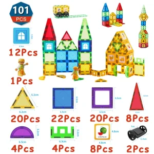 101 Piece Magnetic Building Blocks