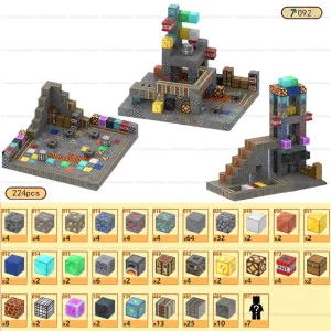 224 Piece Mine Theme Magnetic Building Blocks