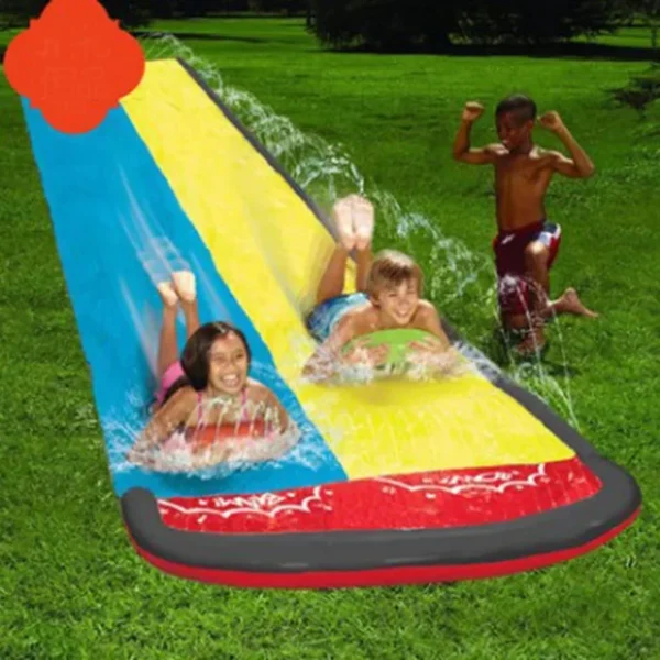 SplashZone Inflatable Lawn Water Slide – Double Lane