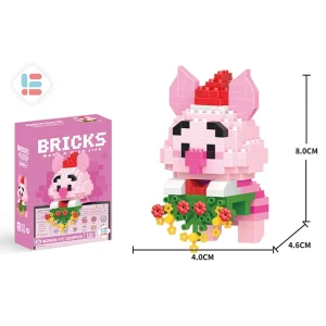 Christmas Piglet Micro Building Blocks