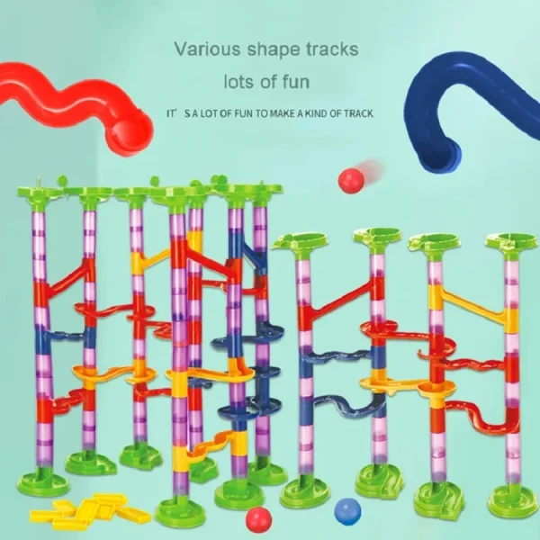 76 Piece Marble Run Racetrack