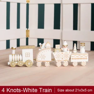 4 Piece White Christmas Train