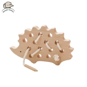 Wooden Hedgehog Threading Toy