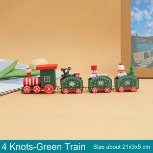 4 Piece Green/Red Christmas Train