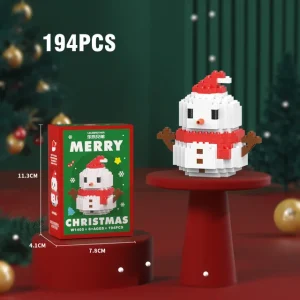 Christmas Snow Man Micro Building Blocks