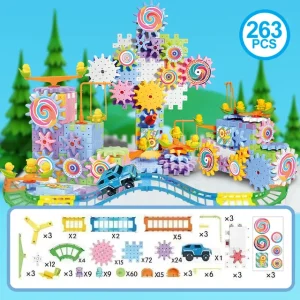 263 Piece 3D Electric Gear Building Blocks