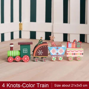 4 Piece Colourful Christmas Train