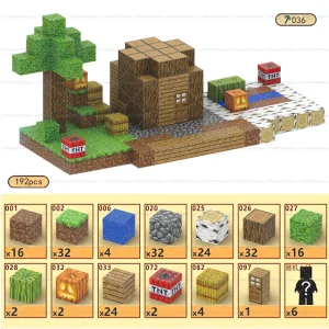 192 Piece Mine Theme Magnetic Building Blocks