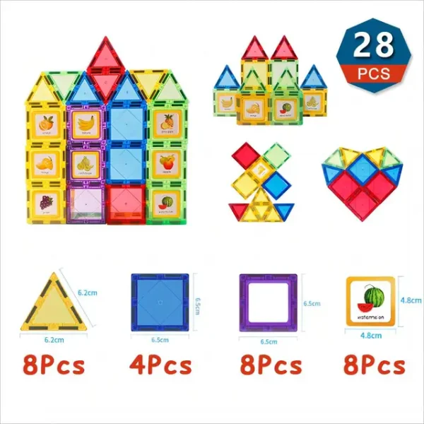 28 Piece Magnetic Building Blocks