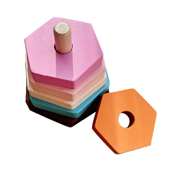 Wooden Rainbow Stacking Blocks