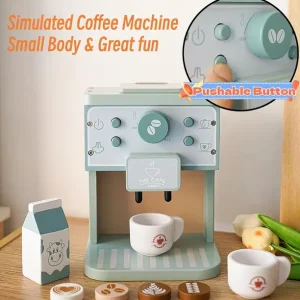 Wooden Coffee Machine Playset