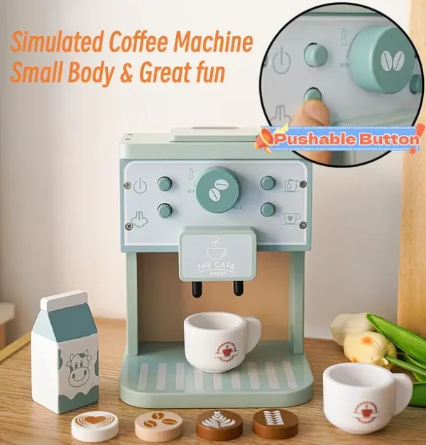 Wooden Coffee Machine Playset