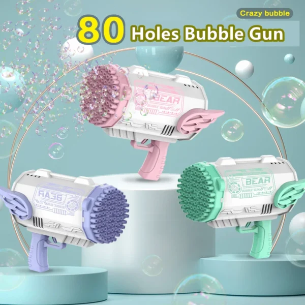 88 Holes Electric Rocket Bubble Gun