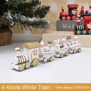 4 Piece White/Gold Christmas Train