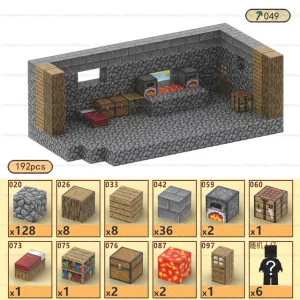 192 Piece Mine Theme Magnetic Building Blocks