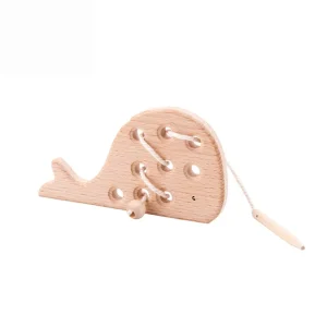 Wooden Whale Threading Toy