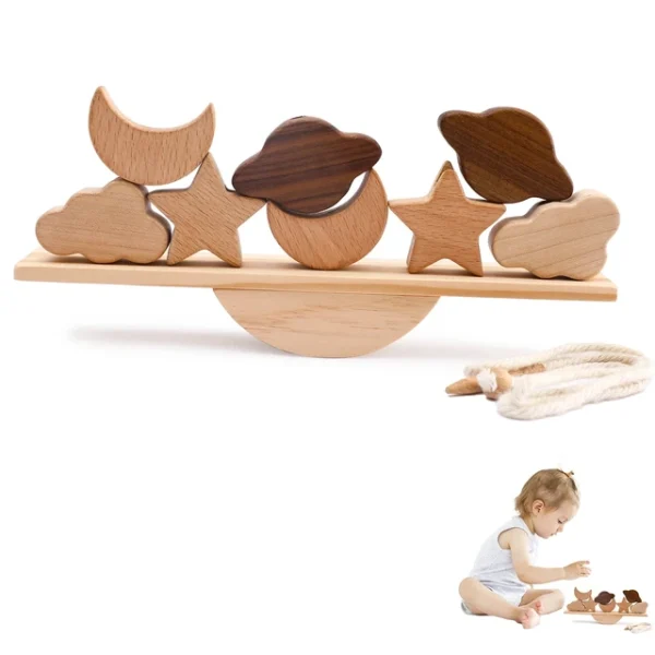 Wooden Balance Blocks – Night Sky