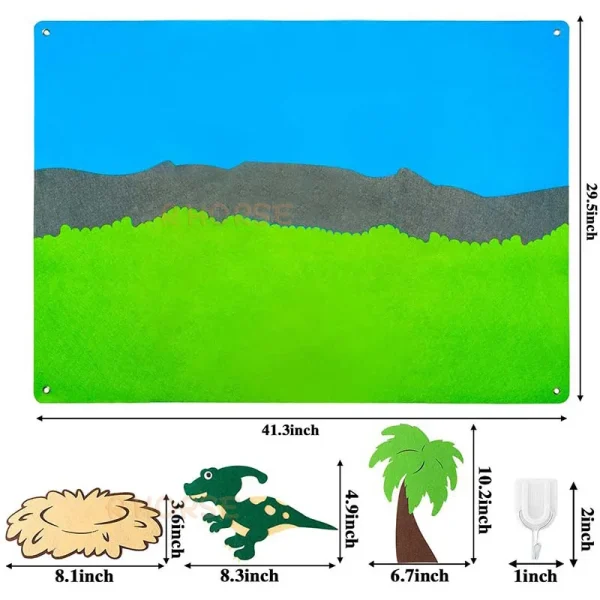 37 Piece Felt Board – Dinosaurs