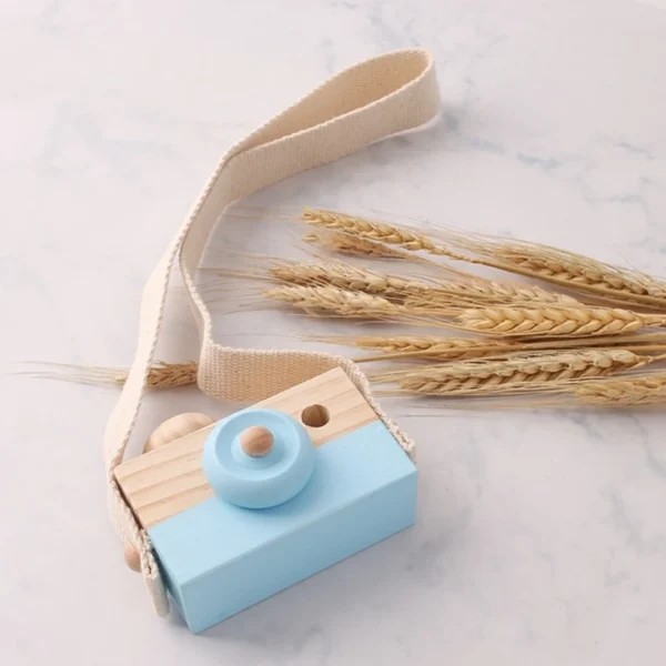 Wooden Play Camera with Neck Strap