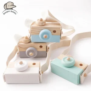 Wooden Play Camera with Neck Strap