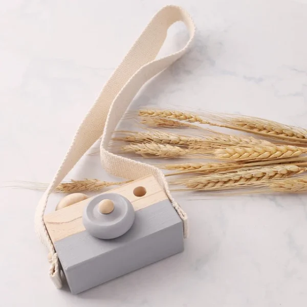 Wooden Play Camera with Neck Strap