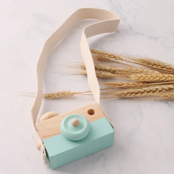 Wooden Play Camera with Neck Strap