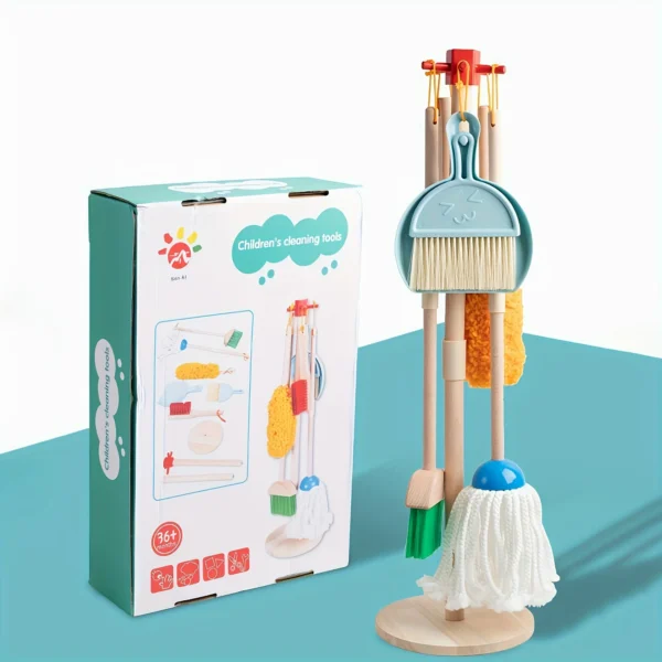 Wooden Kids Cleaning Set for Toddlers