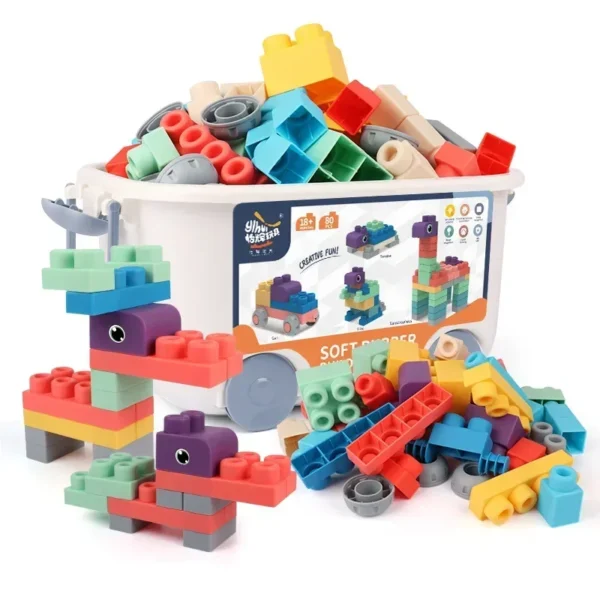 20 Piece Jumbo Soft Rubber Building Blocks