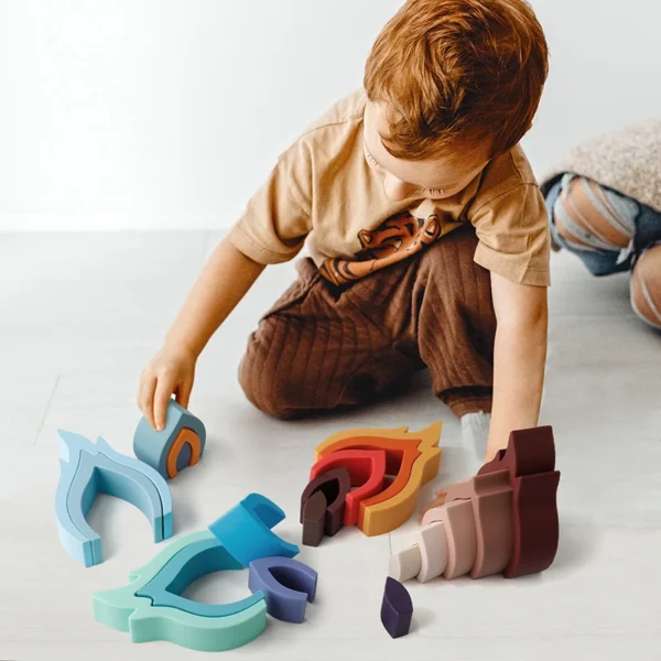 Flame Silicone Nesting Blocks