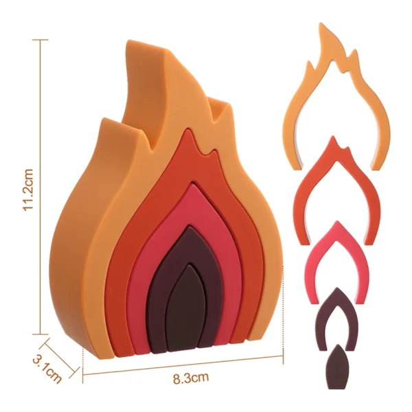 Flame Silicone Nesting Blocks