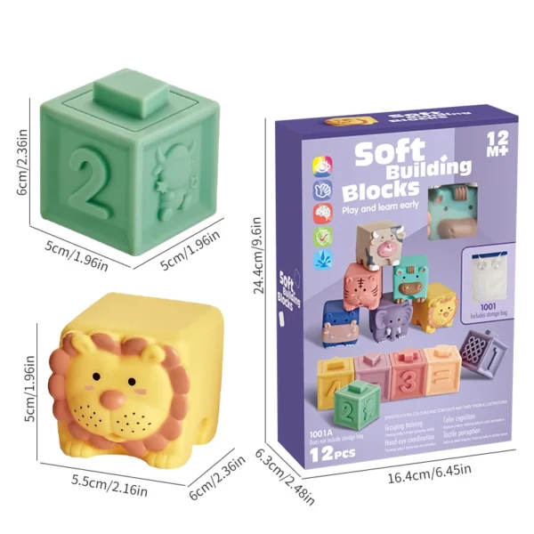 6 Sided Jumbo Soft Plastic Blocks