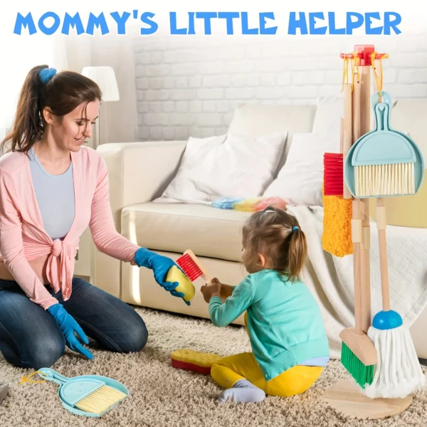 Wooden Kids Cleaning Set for Toddlers