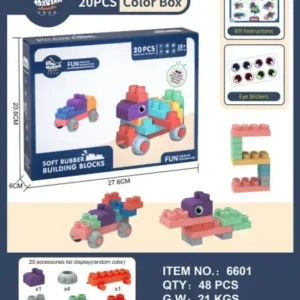 20 Piece Jumbo Soft Rubber Building Blocks