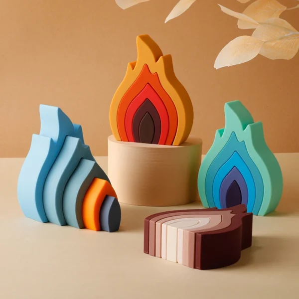 Flame Silicone Nesting Blocks